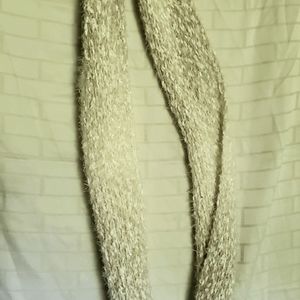 Warm white infinity scarf